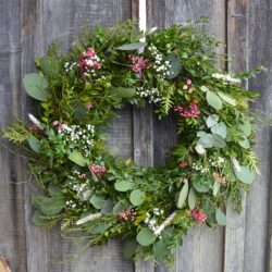 Frühlingskranz Rustik Rosa